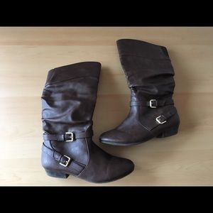 Girls Fax Leather Boots